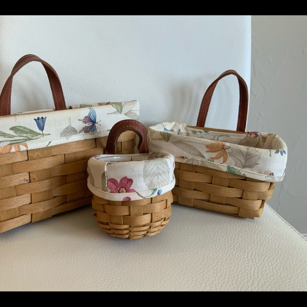 Longaberger Trio wall baskets.